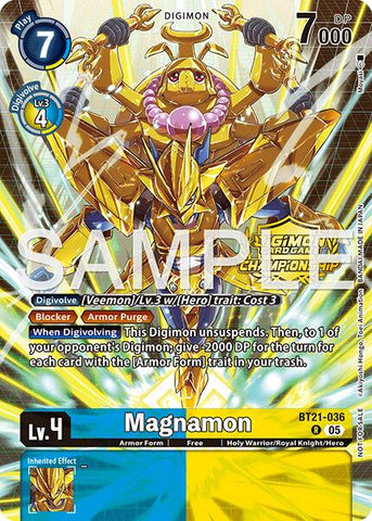 Magnamon [BT21-036] (Championship 25-26 Season 2 Tamers Pack) [World Convergence] - Destination Retro