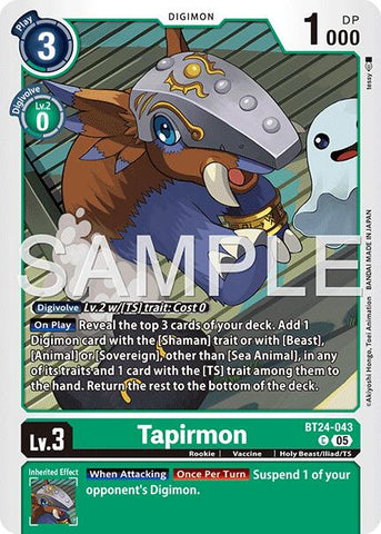 Tapirmon [BT24-043] [Time Stranger] - Destination Retro