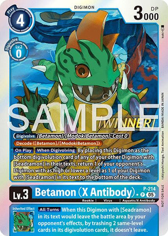 Betamon [P] (X Antibody) (Official Store Tournament 2026 Vol. 1 Winner) [Promotional Cards] - Destination Retro