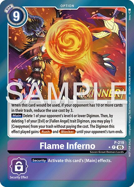 Flame Inferno [P-219] (Official Store Tournament 2026 Vol. 1 Winner) [Promotional Cards] - Destination Retro