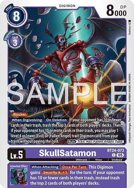 SkullSatamon [BT24-073] [Time Stranger] - Destination Retro