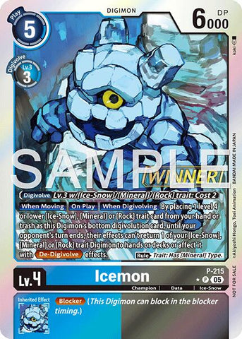 Icemon [P-215] (Official Store Tournament 2026 Vol. 1 Winner) [Promotional Cards] - Destination Retro