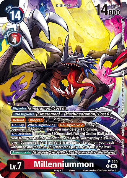 Millenniummon [P-220] (Time Stranger Box Topper) [Promotional Cards] - Destination Retro