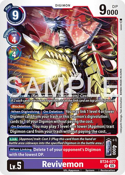Revivemon [BT24-077] [Time Stranger] - Destination Retro