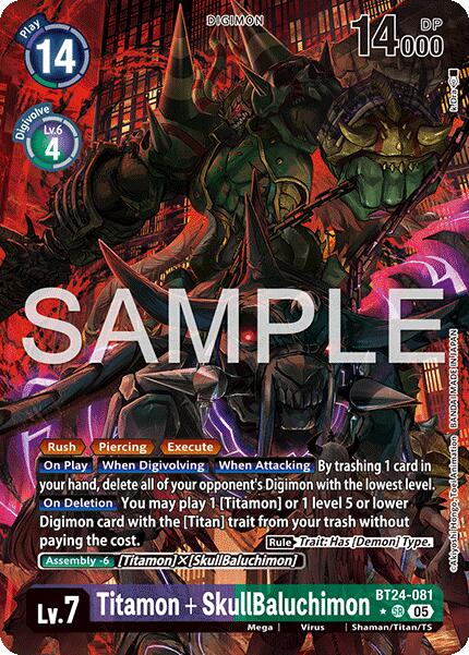 Titamon + SkullBaluchimon [BT24-081] (Alternate Art) [Time Stranger] - Destination Retro