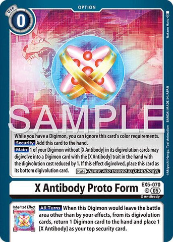 X Antibody Proto Form [EX5-070] [Advanced Booster Digimon Generation] - Destination Retro