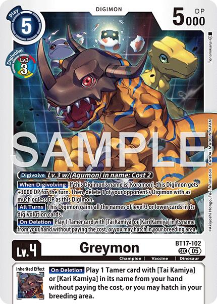 Greymon [BT17-102] [Advanced Booster Digimon Generation] - Destination Retro