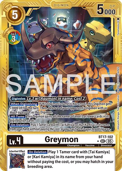 Greymon [BT17-102] (Alternate Art) [Advanced Booster Digimon Generation] - Destination Retro