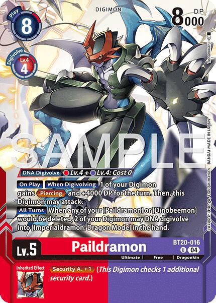 Paildramon [BT20-016] (Digimon Card Game Playmat & Card Set) [Release Special Booster Ver.2.5 Promos] - Destination Retro