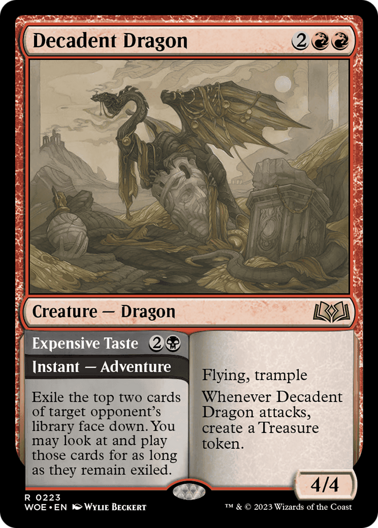 Decadent Dragon // Expensive Taste [Wilds of Eldraine] - Destination Retro