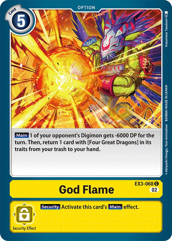 God Flame [EX3-068] [Draconic Roar] - Destination Retro