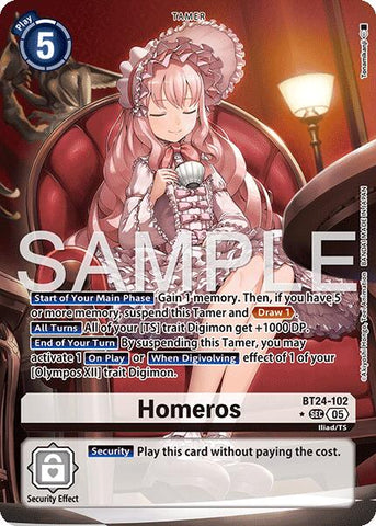 Homeros [BT24-102] (Alternate Art) [Time Stranger] - Destination Retro