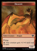 Soldier // Dragon (0020) Double-Sided Token [Commander Masters Tokens] - Destination Retro
