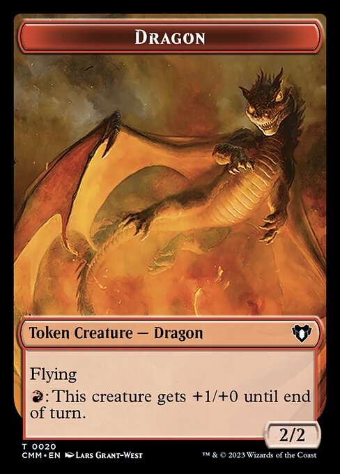 Soldier // Dragon (0020) Double-Sided Token [Commander Masters Tokens] - Destination Retro