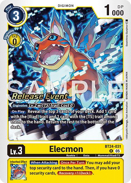 Elecmon [BT24-031] [Time Stranger Release Events Cards] - Destination Retro