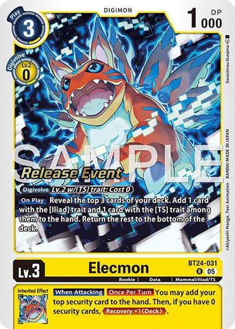 Elecmon [BT24-031] [Time Stranger Release Events Cards] - Destination Retro