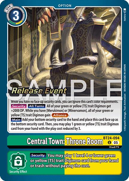 Central Town: Throne Room [BT24-094] [Time Stranger Release Events Cards] - Destination Retro