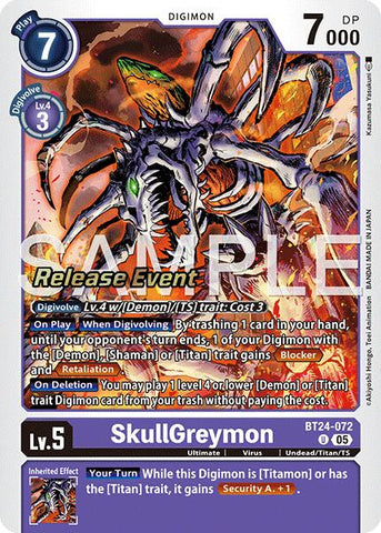 SkullGreymon [BT24-072] [Time Stranger Release Events Cards] - Destination Retro