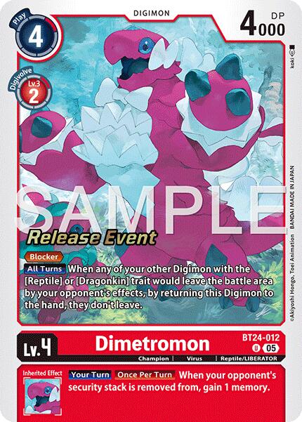 Dimetromon [BT24-012] [Time Stranger Release Events Cards] - Destination Retro