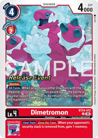 Dimetromon [BT24-012] [Time Stranger Release Events Cards] - Destination Retro