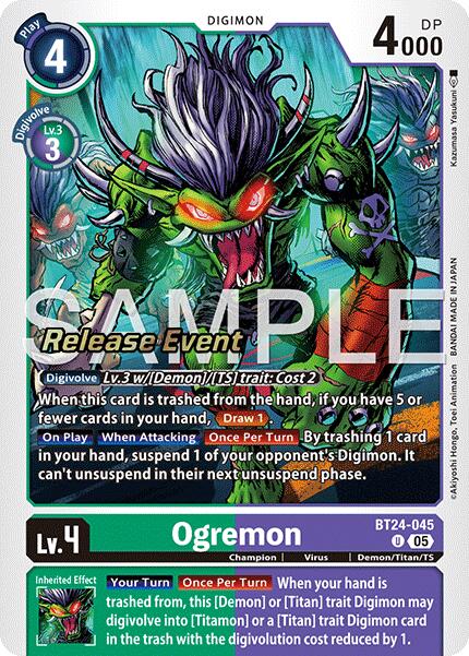 Ogremon [BT24-045] [Time Stranger Release Events Cards] - Destination Retro