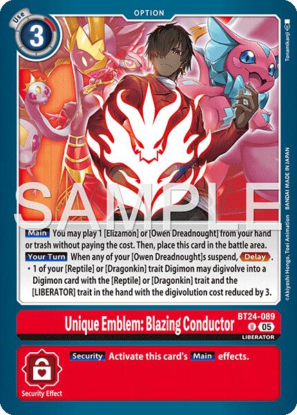 Unique Emblem: Blazing Conductor [BT24-089] [Time Stranger] - Destination Retro