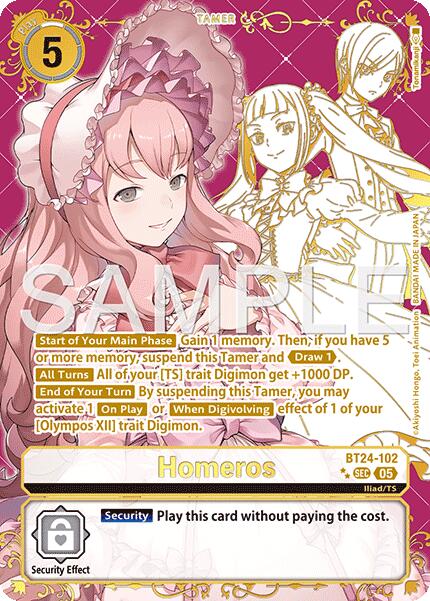 Homeros [BT24-102] (Rare Pull) [Time Stranger] - Destination Retro