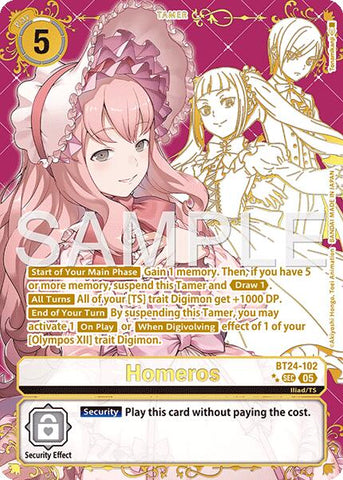 Homeros [BT24-102] (Rare Pull) [Time Stranger] - Destination Retro