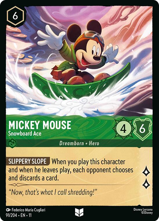 Mickey Mouse - Snowboard Ace (91/204) [Winterspell] - Destination Retro