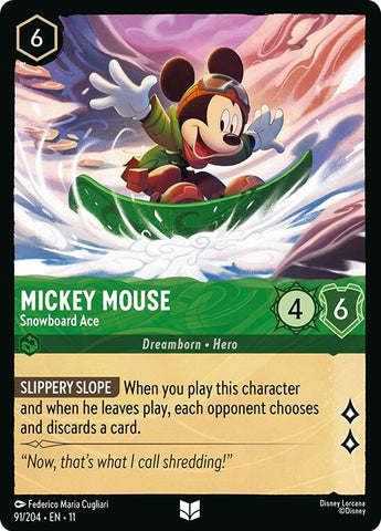 Mickey Mouse - Snowboard Ace (91/204) [Winterspell] - Destination Retro