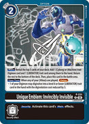 Unique Emblem: Invincibly Invisible [P] (Dawn of Liberator Box Topper) [Promotional Cards] - Destination Retro