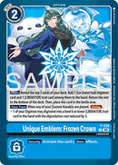 Unique Emblem: Frozen Crown [P-228] (Dawn of Liberator Box Topper) [Promotional Cards] - Destination Retro