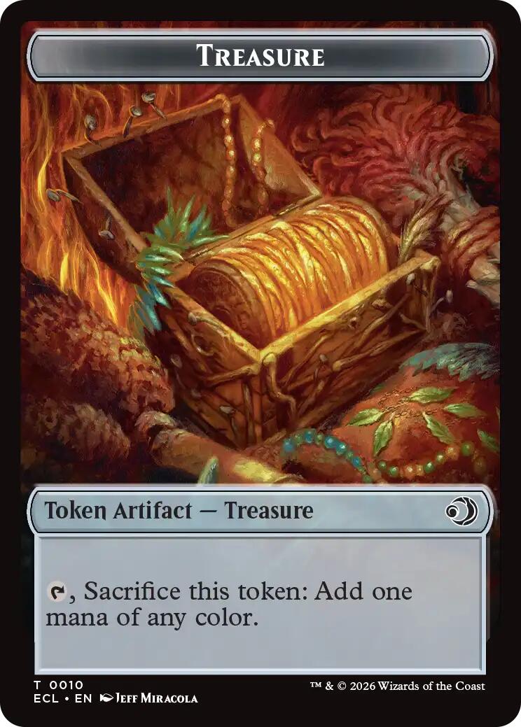 Scarecrow // Treasure Double-Sided Token [Lorwyn Eclipsed Tokens] - Destination Retro