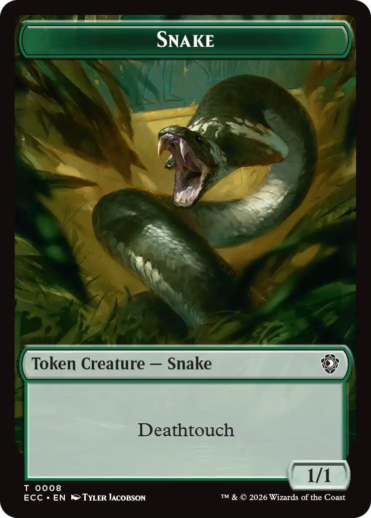 Snake // Scarecrow Double-Sided Token [Lorwyn Eclipsed Tokens] - Destination Retro