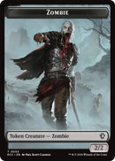 Zombie // Elf Warrior Double-Sided Token [Lorwyn Eclipsed Tokens] - Destination Retro