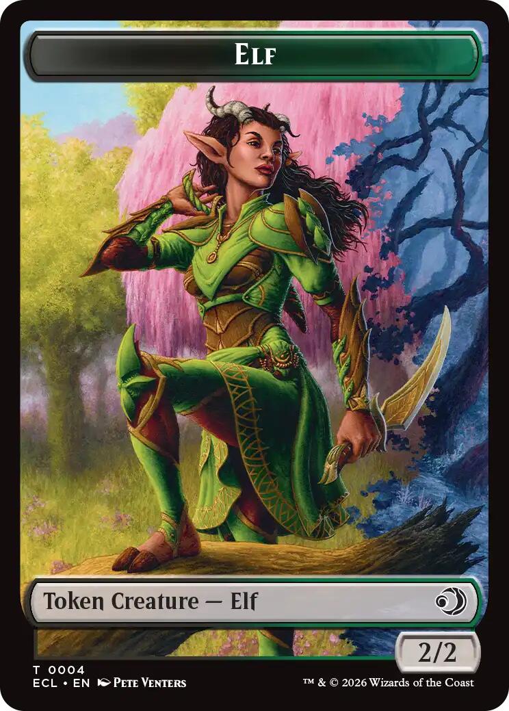 Elf // Kithkin (0007) Double-Sided Token [Lorwyn Eclipsed Tokens] - Destination Retro
