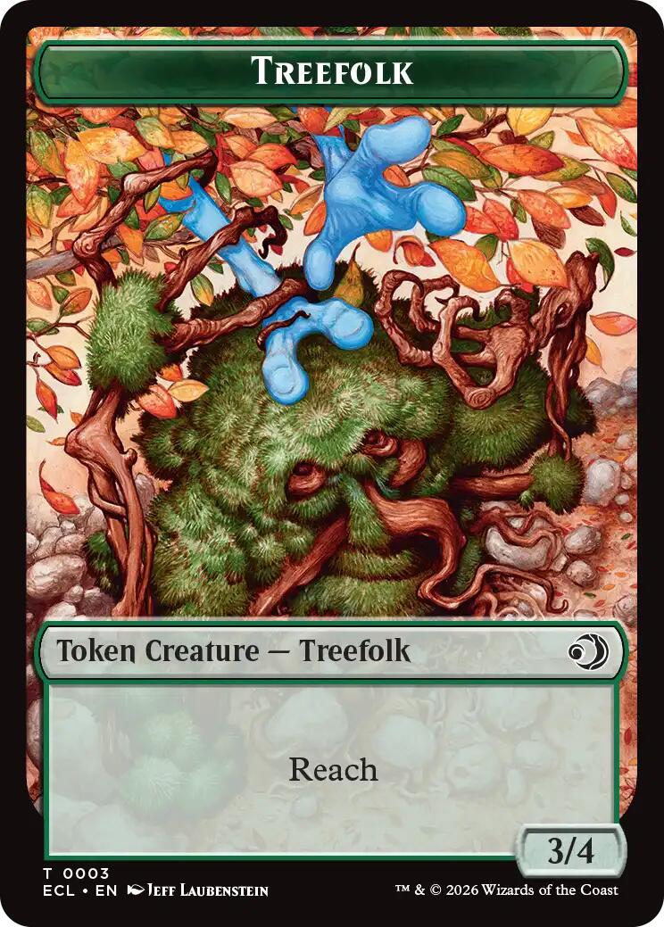 Treefolk // Goblin Double-Sided Token [Lorwyn Eclipsed Tokens] - Destination Retro