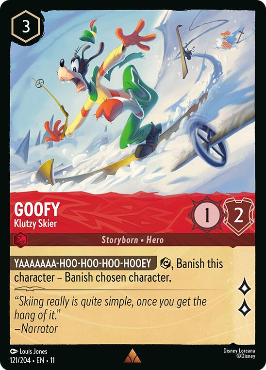 Goofy - Klutzy Skier (121/204) [Winterspell] - Destination Retro