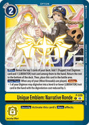 Unique Emblem: Narrative Ronde [P-229] (Dawn of Liberator Box Topper) [Promotional Cards] - Destination Retro
