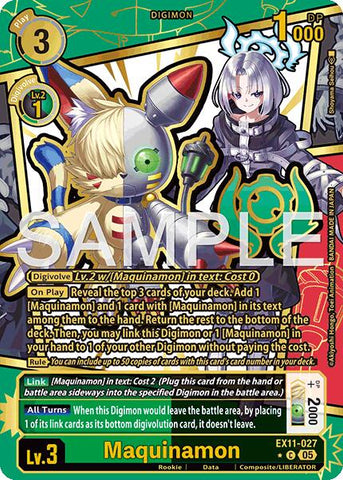 Maquinamon [EX11-027] (Rare Pull) [Dawn of Liberator] - Destination Retro
