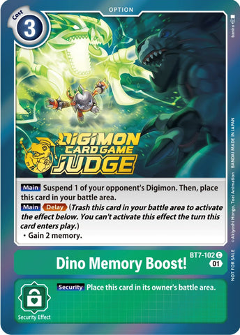 Dino Memory Boost! [BT7-102] (Judge Pack 3) [Next Adventure Promos] - Destination Retro