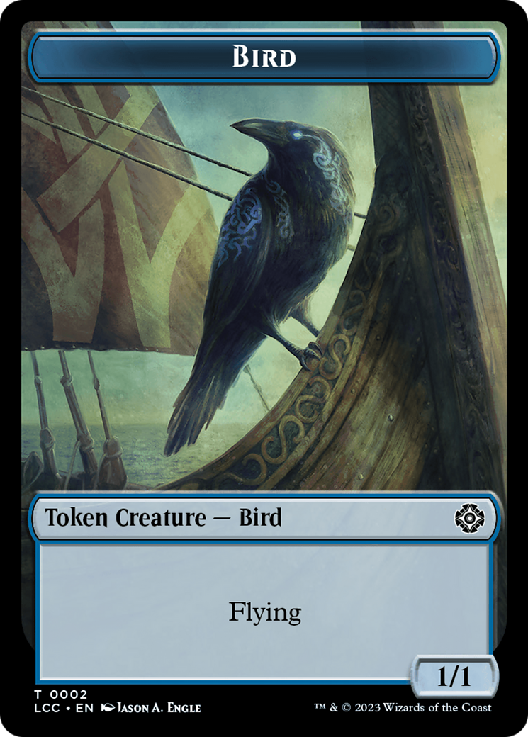 Bird // Merfolk (0003) Double-Sided Token [The Lost Caverns of Ixalan Commander Tokens] - Destination Retro