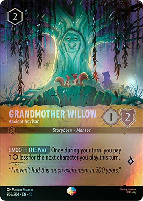 Grandmother Willow - Ancient Advisor (Epic) (206/204) [Winterspell] - Destination Retro