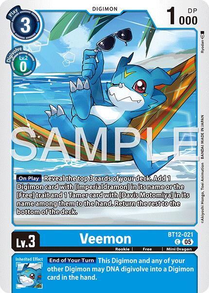 Veemon [BT12-021] [Advanced Booster Digimon Generation] - Destination Retro