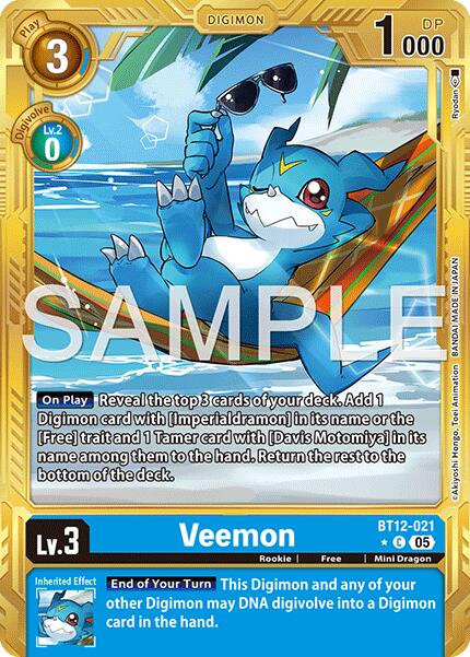Veemon [BT12-021] (Alternate Art) [Advanced Booster Digimon Generation] - Destination Retro