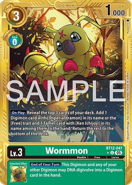 Wormmon [BT12-047] (Alternate Art) [Advanced Booster Digimon Generation] - Destination Retro