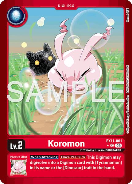 Koromon [EX11-001] (Limited Foil) [Dawn of Liberator] - Destination Retro