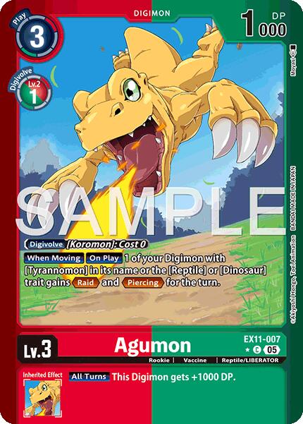 Agumon [EX11-007] (Limited Foil) [Dawn of Liberator] - Destination Retro