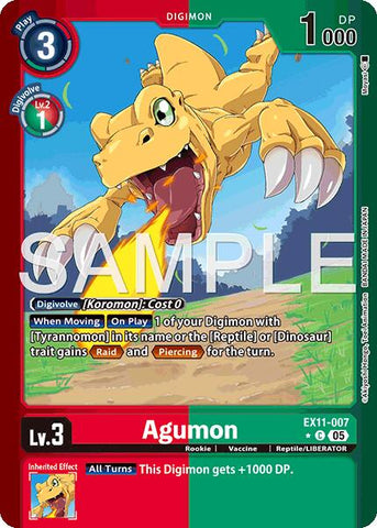 Agumon [EX11-007] (Limited Foil) [Dawn of Liberator] - Destination Retro