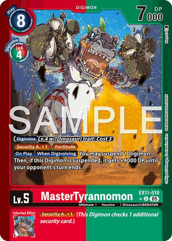 MasterTyrannomon [EX11-010] (Limited Foil) [Dawn of Liberator] - Destination Retro